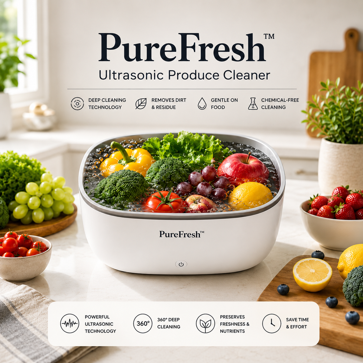 PureFresh™ Ultrasonic Produce Cleaner